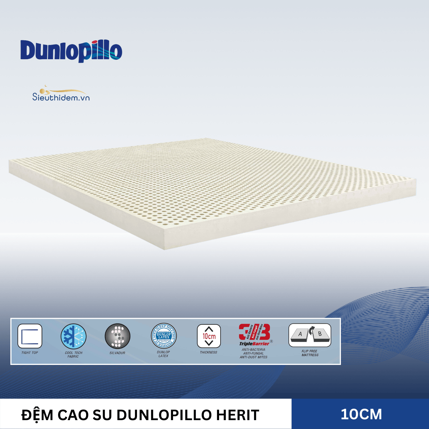 Đệm Cao Su Dunlopillo Herit-3