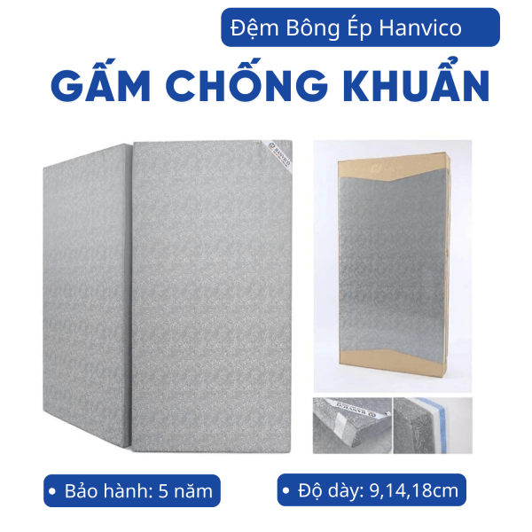 Đệm bông gấm chống khuẩn Hanvico-0