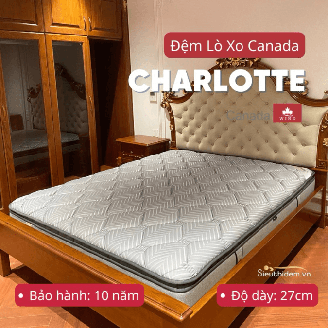 Đệm lò xo Canada Charlotte-0