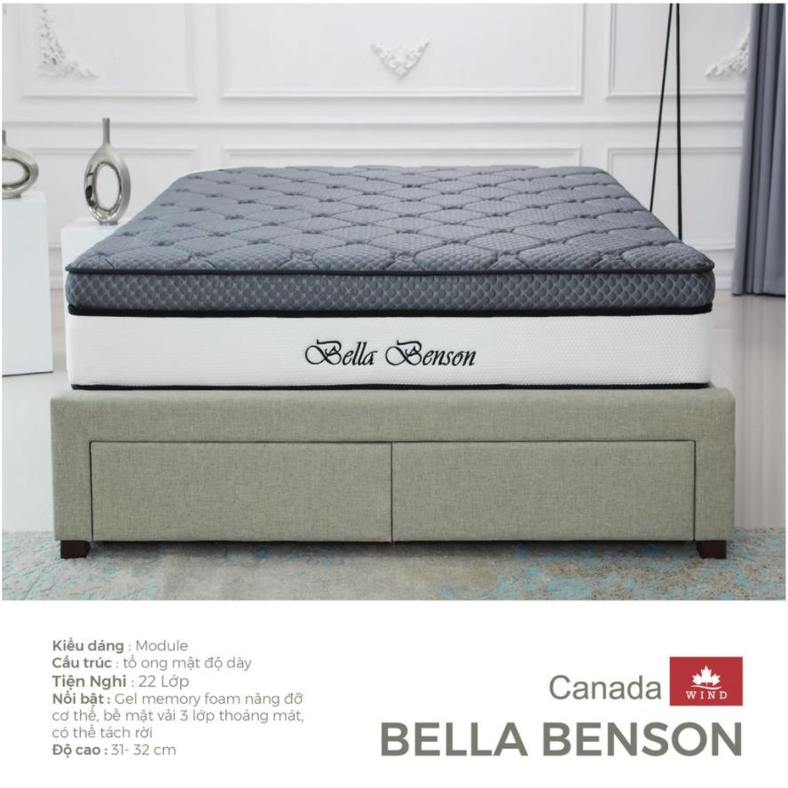 Đệm lò xo Canada Bella Benson-1