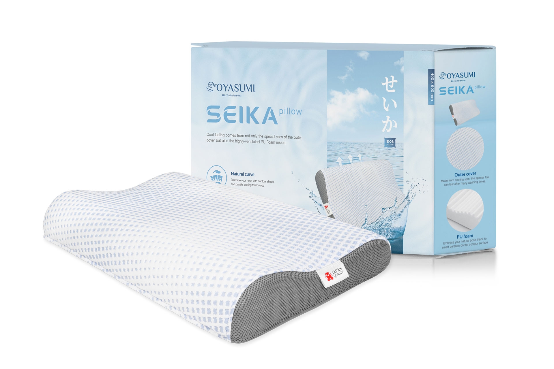 Gối foam Nhật Bản Inoac Oyasumi Seika-11