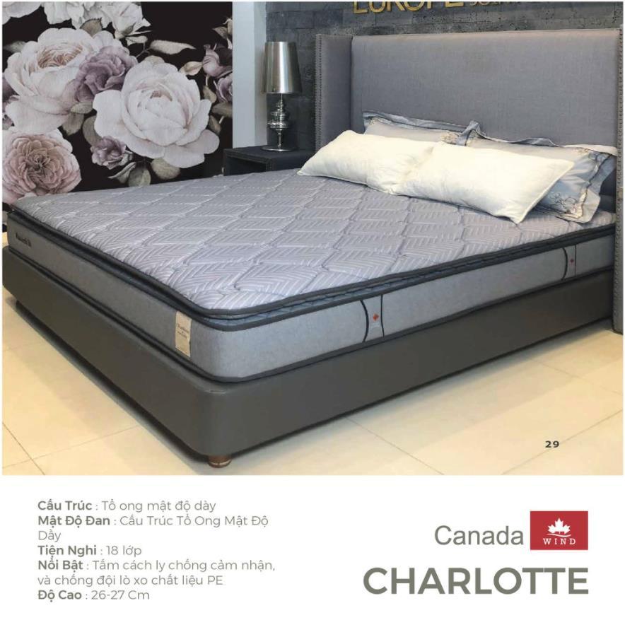 Đệm lò xo Canada Charlotte