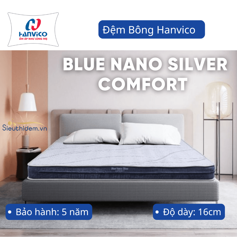 Đệm bông Blue Nano Silver Comfort-0