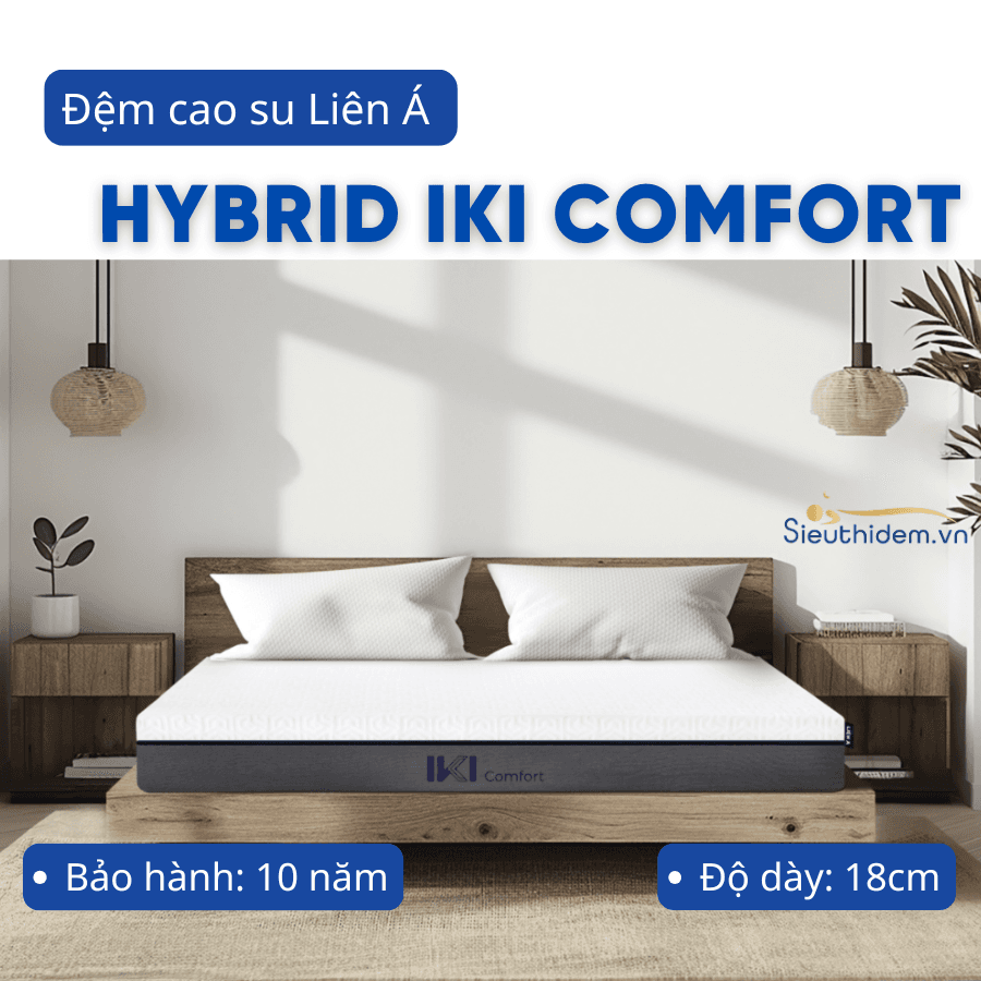 Đệm cao su Liên Á Hybrid IKI Comfort