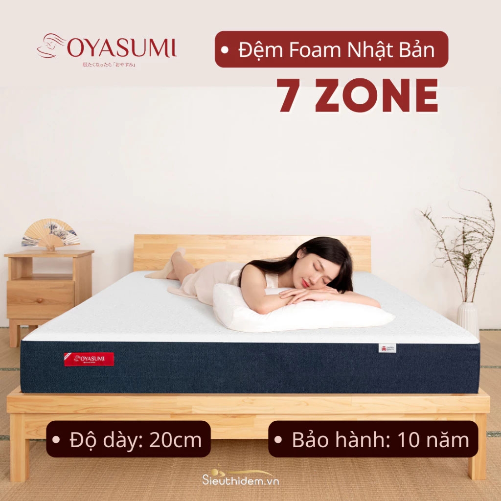 Đệm foam đa tầng Massage Inoac Oyasumi 7 zone-0