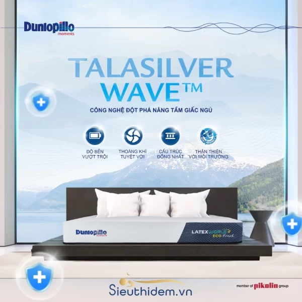 Đệm cao su Dunlopillo Latex World Eco Fresh dày 25cm-6