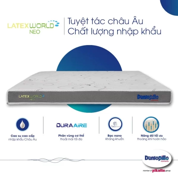 Đệm cao su Dunlopillo Latex World Neo-2