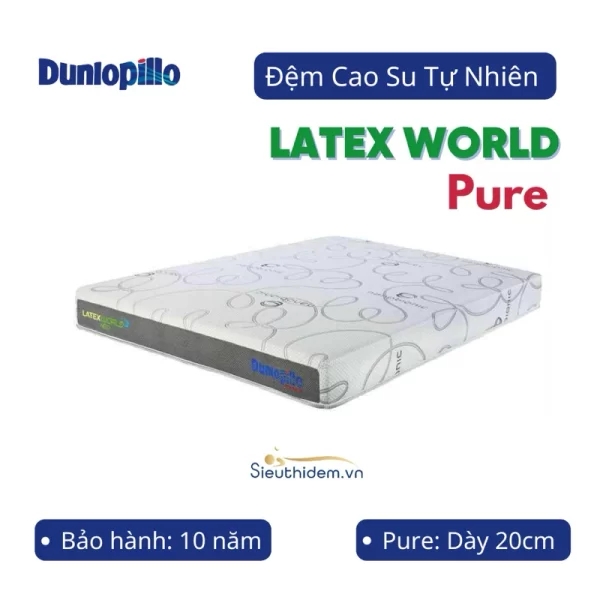 Đệm cao su Dunlopillo Latex World Pure-0