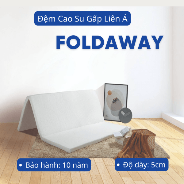 Đệm cao su gấp Liên Á FOLDAWAY-0