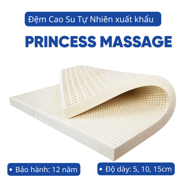 Đệm cao su Kim Cương Princess Massage (140 x 200)