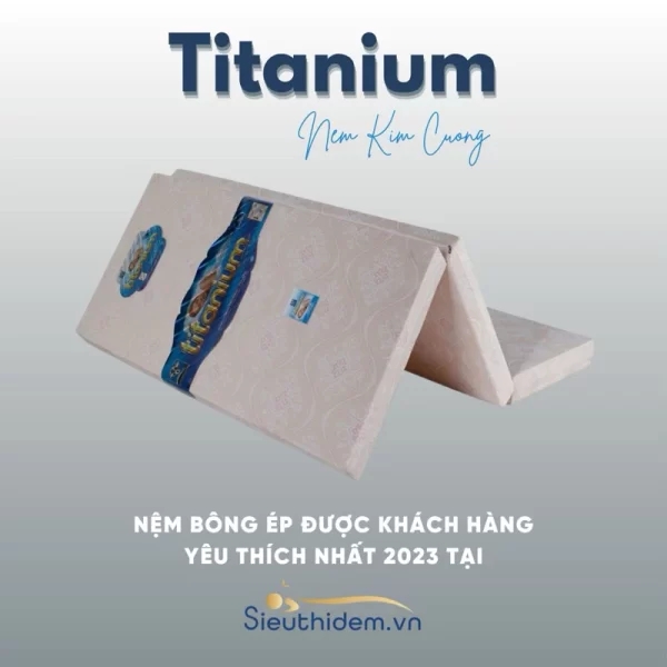 Đệm bông ép cao su Kim Cương Titanium-1