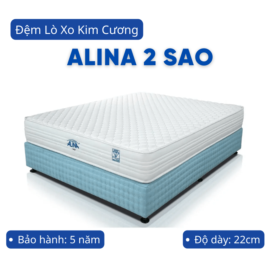 Đệm lò xo Kim Cương Alina 2 sao (180 x 200)-0