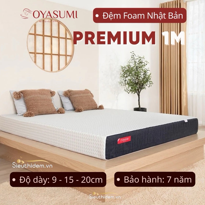 Đệm foam Nhật Bản Inoac Oyasumi Premium 1M-0