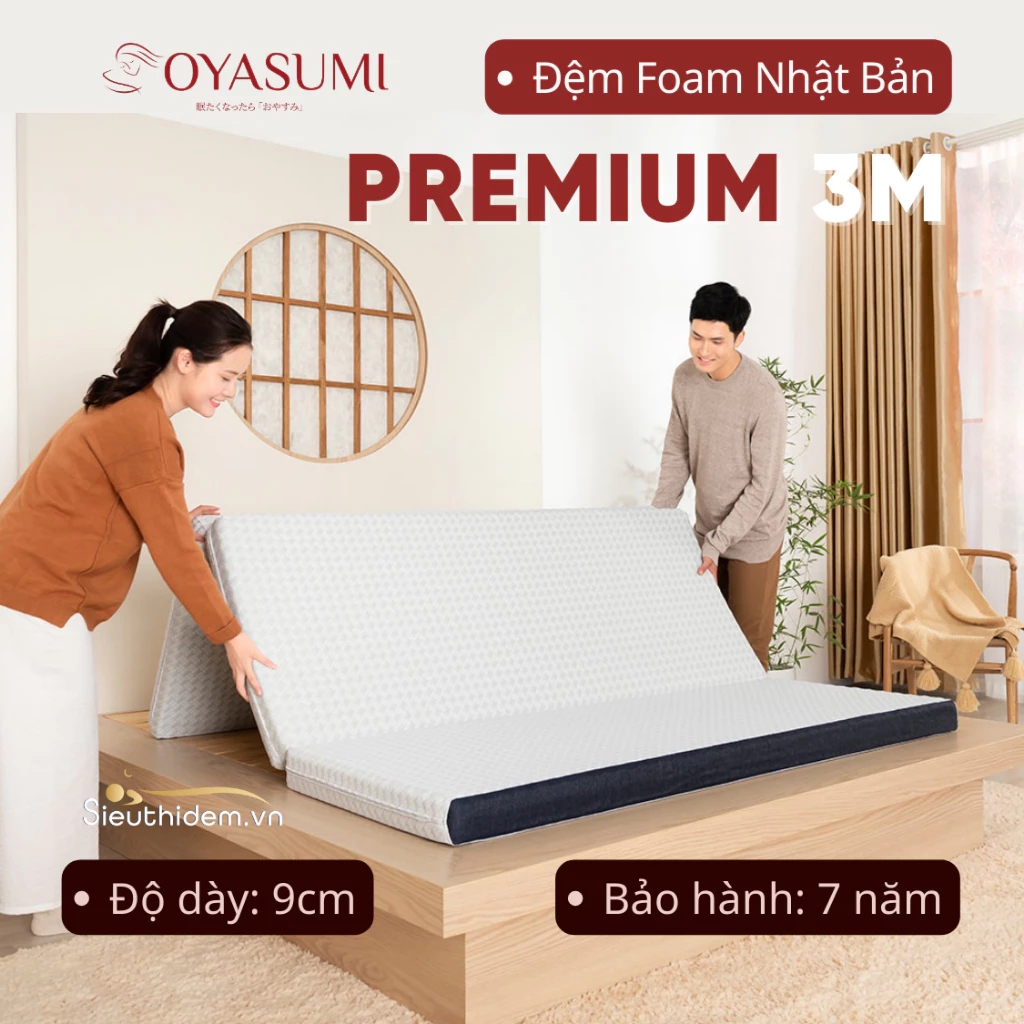 Đệm foam Nhật Bản Inoac Oyasumi premium Massage 3M-0