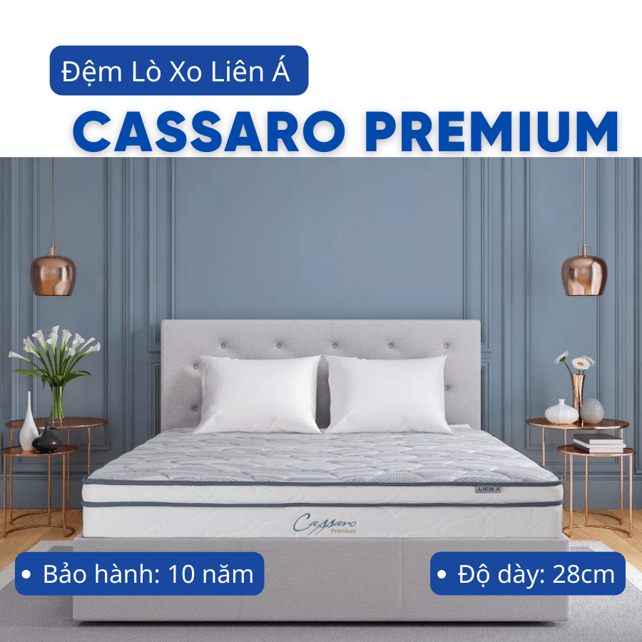 ĐỆM LÒ XO LIÊN Á CASSARO PREMIUM-0