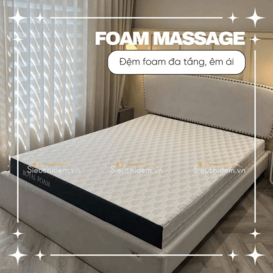Đệm foam đa tầng Royal Foam Massage 10 cm (180 x 200)-1