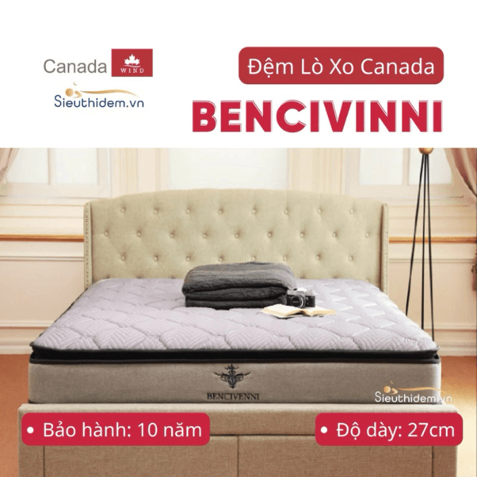 Đệm lò xo Canada Bencivenni (200 x 220)-0