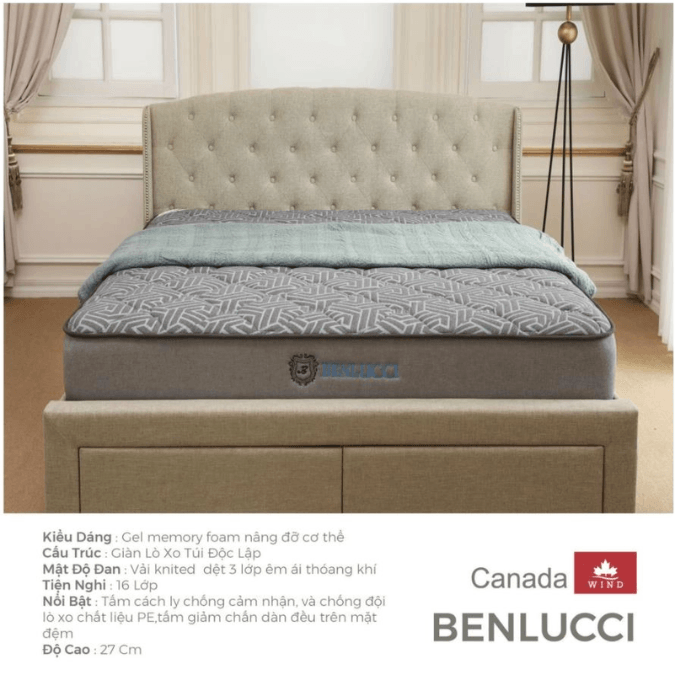 Đệm lò xo Canada Benlluci (160 x 200)-1