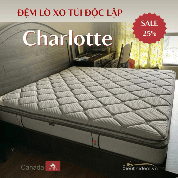 Đệm lò xo Canada Charlotte (180 x 200)-1