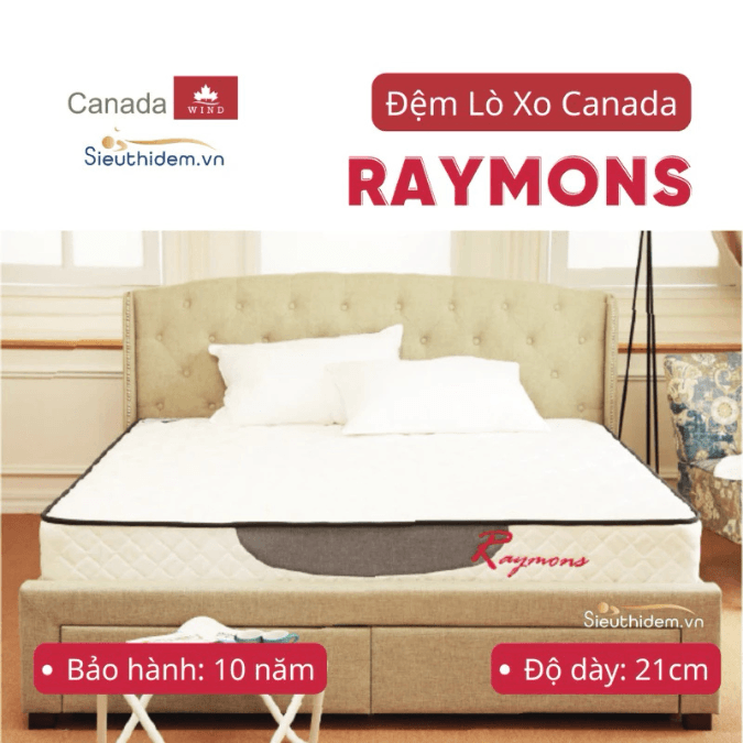 Đệm lò xo Canada Raymons (180 x 200)-0