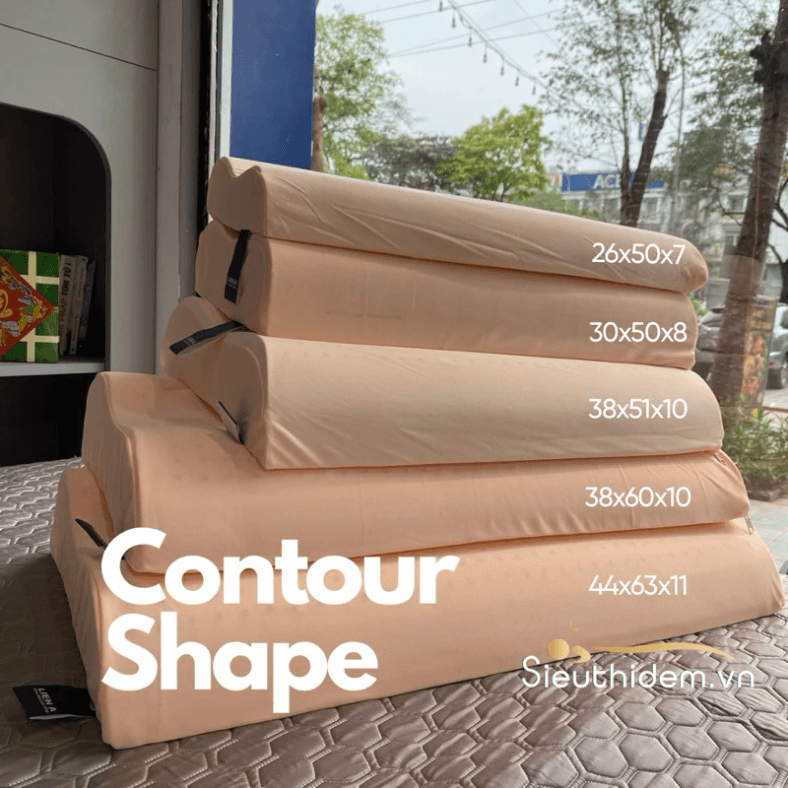 Gối cao su Liên Á Contour (38 x 60)-0