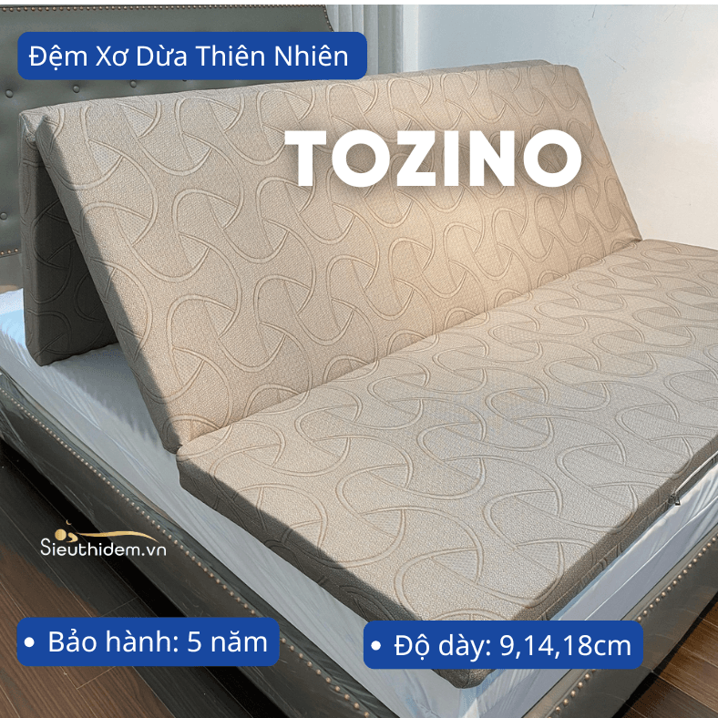 Đệm xơ dừa thiên nhiên Tozino 9 cm (120 x 190)-0