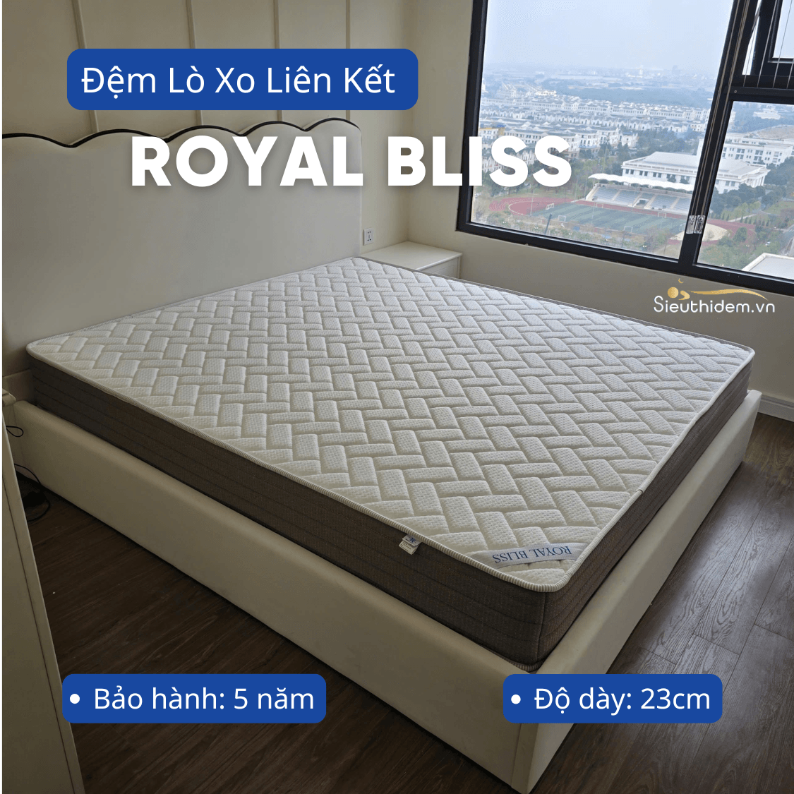 Đệm lò xo liên kết Royal Bliss (140 x 200)-0