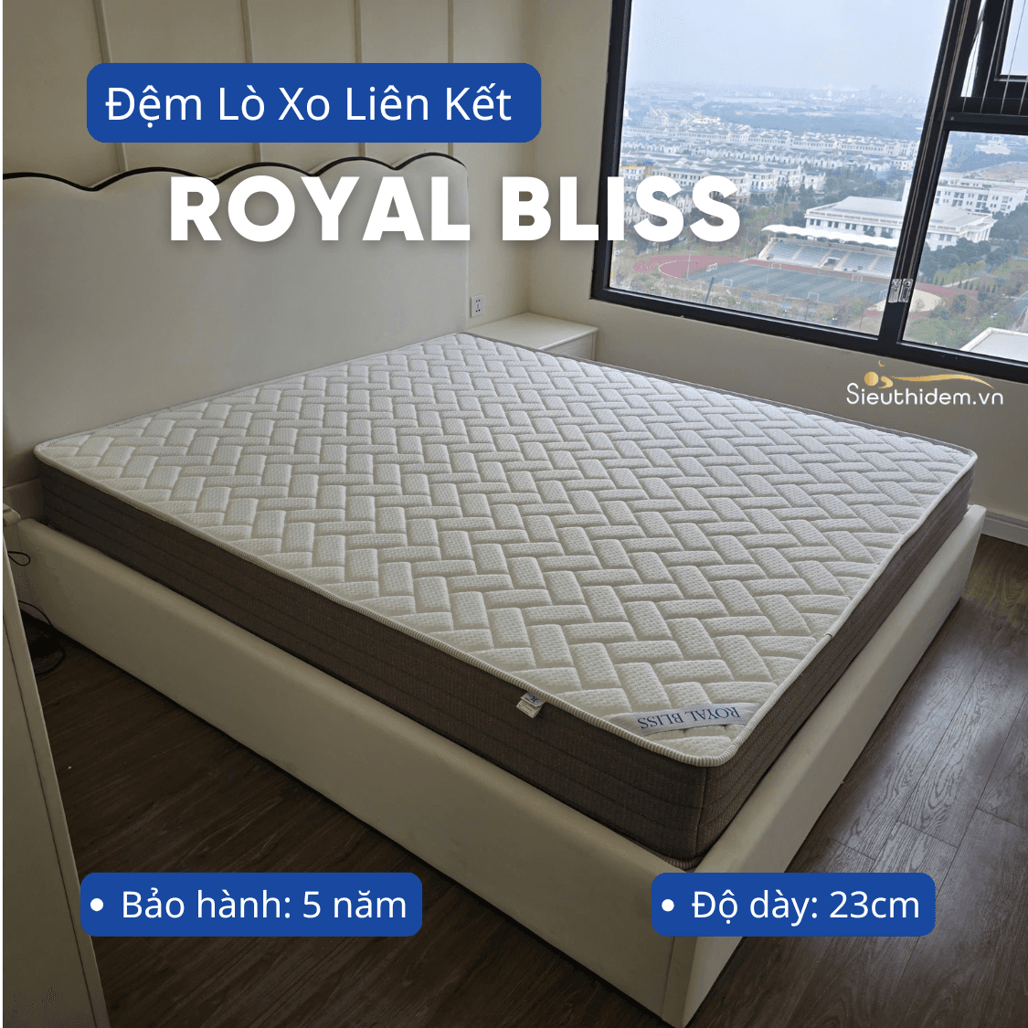 Đệm lò xo liên kết Royal Bliss (140 x 200)