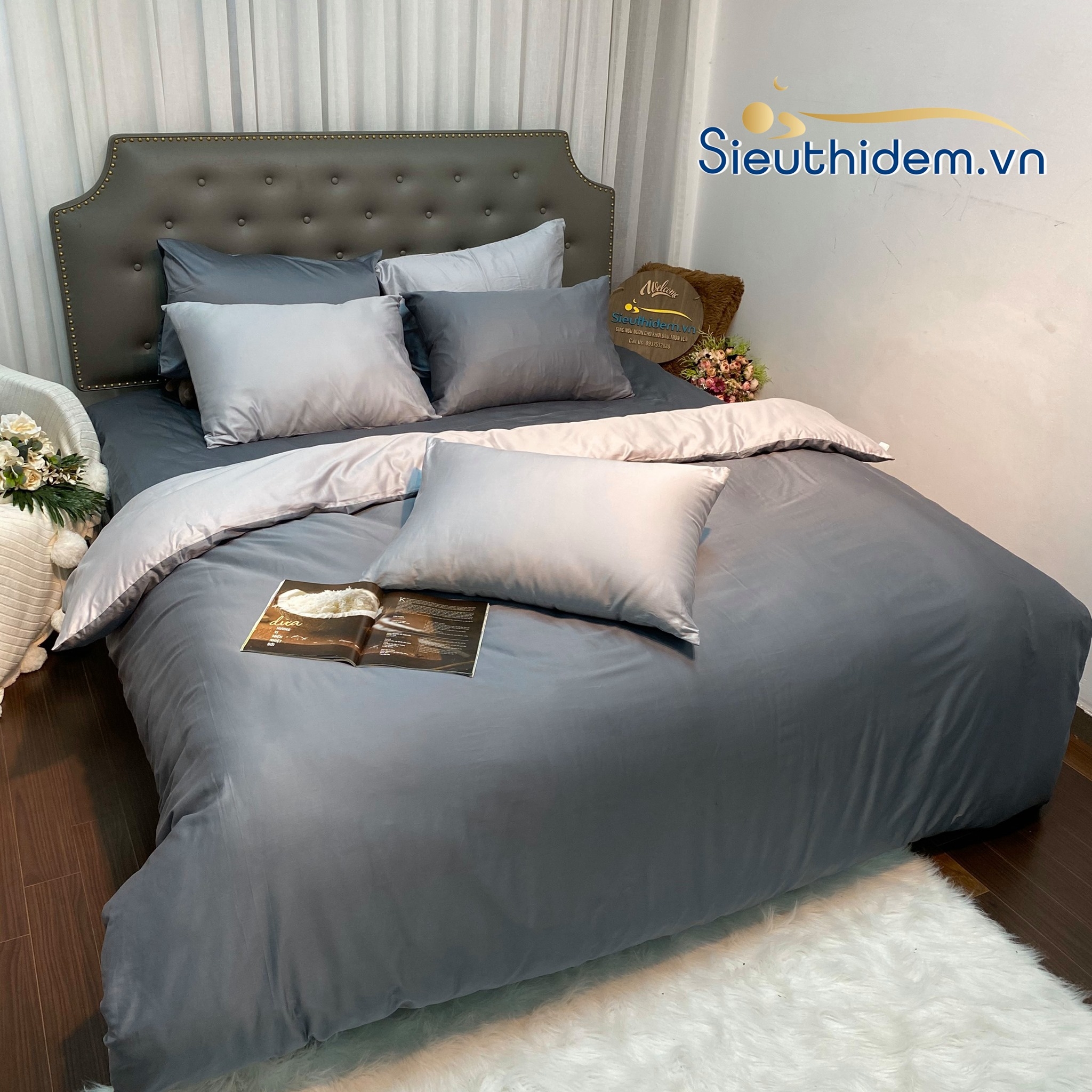 Bộ chăn ga Satin T400 ST003-0